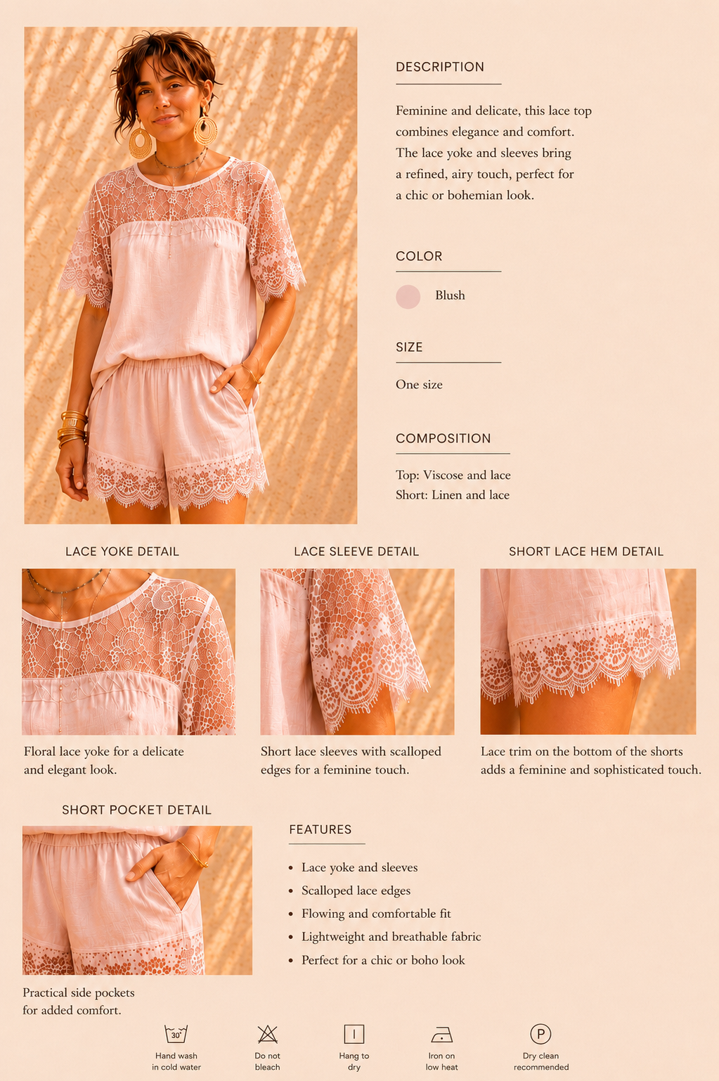 Blush Lace Set